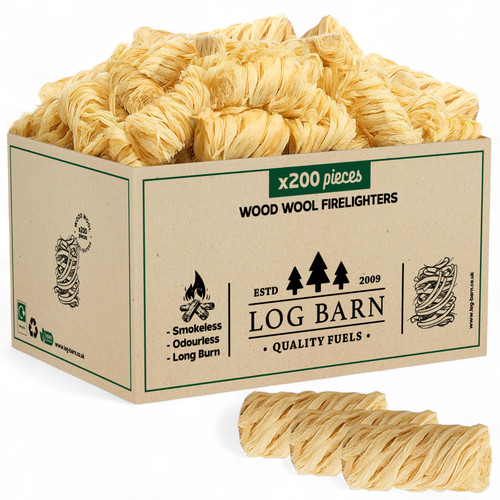 Natural wood wool firelighters - natural,